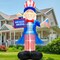 14ft 4th of July Inflatable Uncle Sam Outdoor Decoration - Giant Blow Up with "God Bless America" Sign & US Flag - Patriotic LED Lighted Decor for Yard, Garden & Independence Day Party